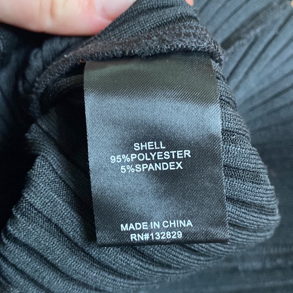 NBD Black Strapless Ribbed Dress Size M NWT - Picture 6 of 6